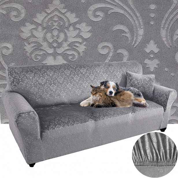 Potah Na Pohovku Velurová Pohovka S Lisovaným Ornamentem Premium 235-300 Oeko-tex