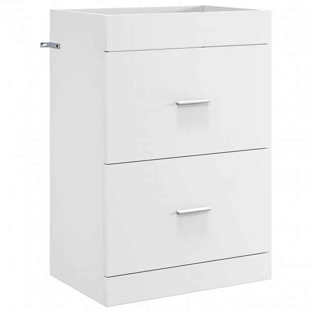 vidaXL Koupelnová skříňka pod umyvadlo Bílá 56 x 37,5 x 81 cm