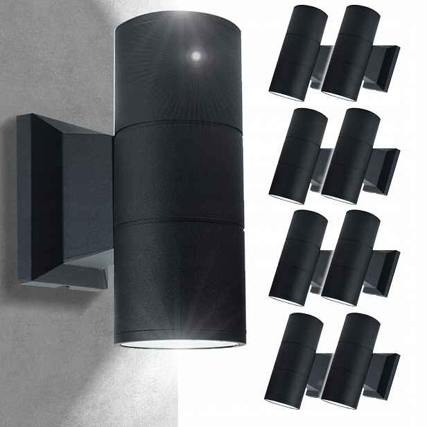 9x Vodotěsná venkovní nástěnná lampa IP44 Dekorativní zahradní terasová lampa