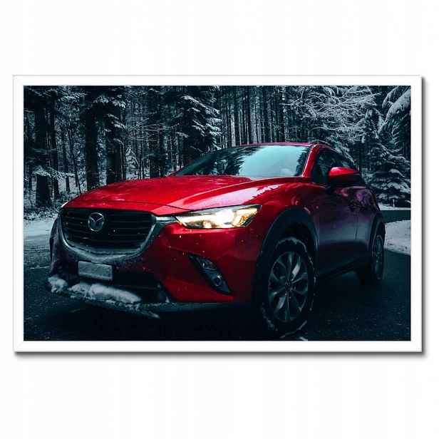 Plakáty v rámu 60x40 Červená Mazda Auto