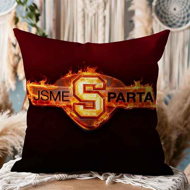TEMU 1 ks JSME SPARTA Potiskovaná povlak na polštář, lze prát v pračce, pro domácí dekoraci, pohodlná dekorace pokoje, moderní styl (vložka do