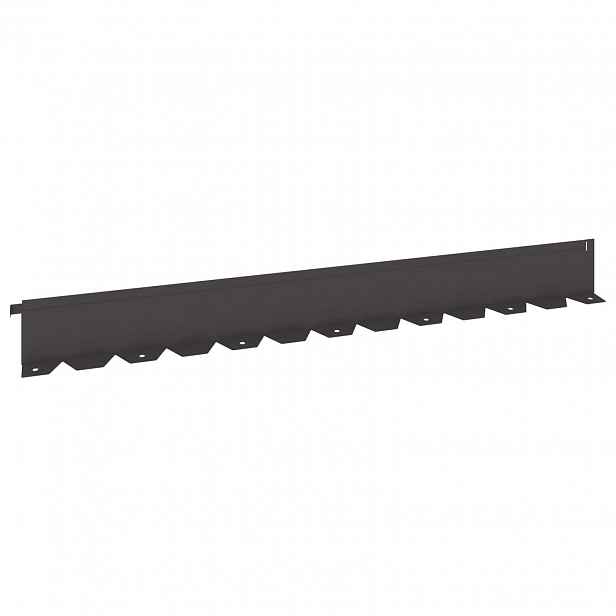 vidaXL Okraj trávníku 20 ks 102 x 10 x 4 cm Ocel Černá