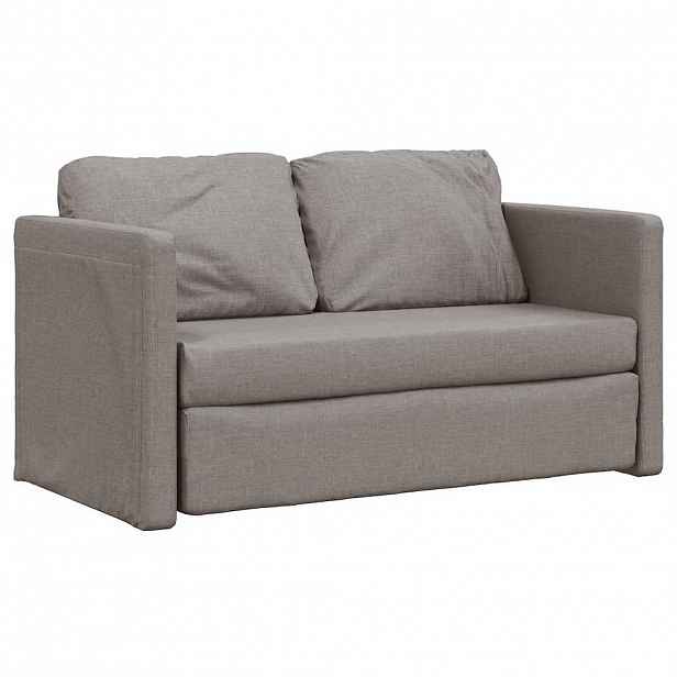 vidaXL Podlahová rozkládací pohovka 2 v 1 taupe 112x174x55 cm textil