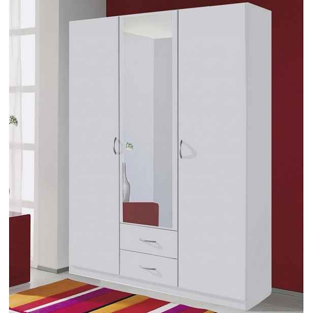 Šatní skříň Case, 136 cm, bílá