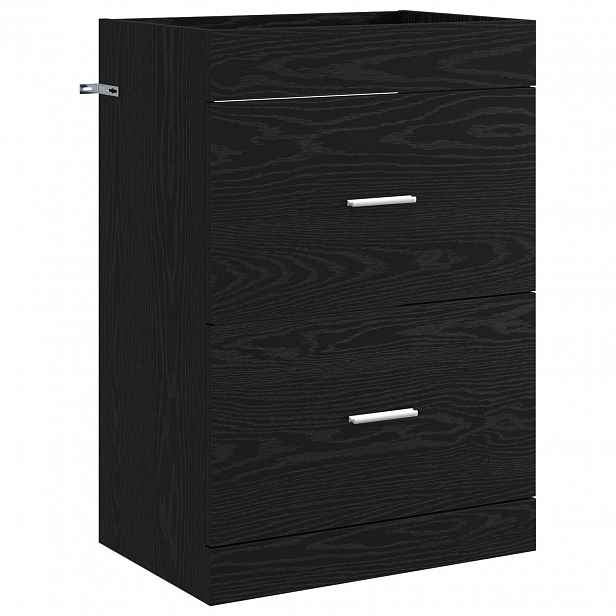 vidaXL Koupelnová skříňka pod umyvadlo Černý dub 56 x 37,5 x 81 cm