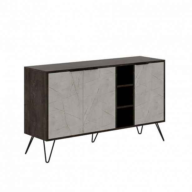 Calicosy PŘÍBORNÍK se 3 výklenky a 3 dvířky, délka 142 cm - Clara