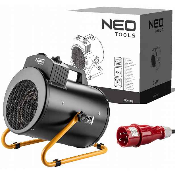 Průmyslové elektrické topidlo s ventilátorem Neo Tools 5kW IPX4 400V