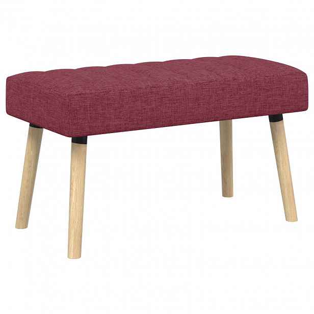 vidaXL Lavice s kanálovým prošíváním Víno Červené 80 x 40 x 46 cm