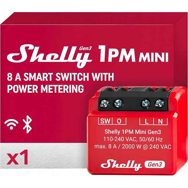 Wifi Bluetooth Relé 8A S Měřením Spotřeby Energie Smart Home