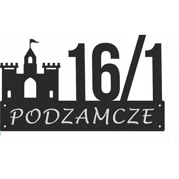 Číslo Na Dům 48 cm Tabule Adresa Ocel 2 mm ul. Podzamcze