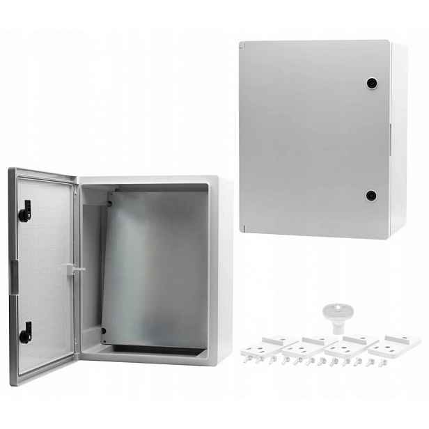Hermetická rozvaděčová skříň pro Skříň montáž 250×350×150 mm 2x zámek šedá IP65