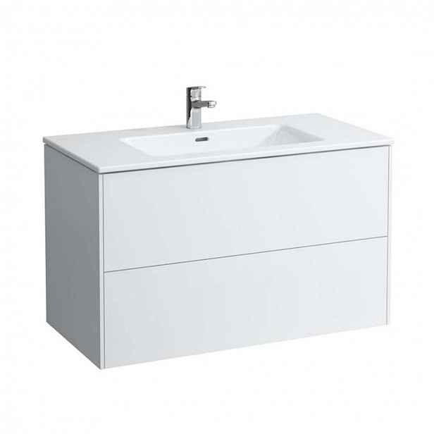Laufen Pro S - Skříňka s umyvadlem, 100x61x50 cm, 2 zásuvky, matná bílá H8649622601041