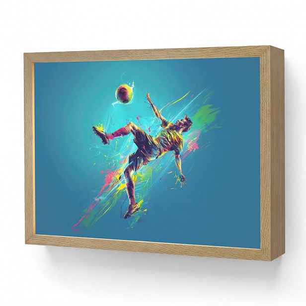 OnlyWow DOBÍJECÍ NOČNÍ LAMPIČKA Fotbalista - Stříkající barva - Barevné - Míč 40x30 cm