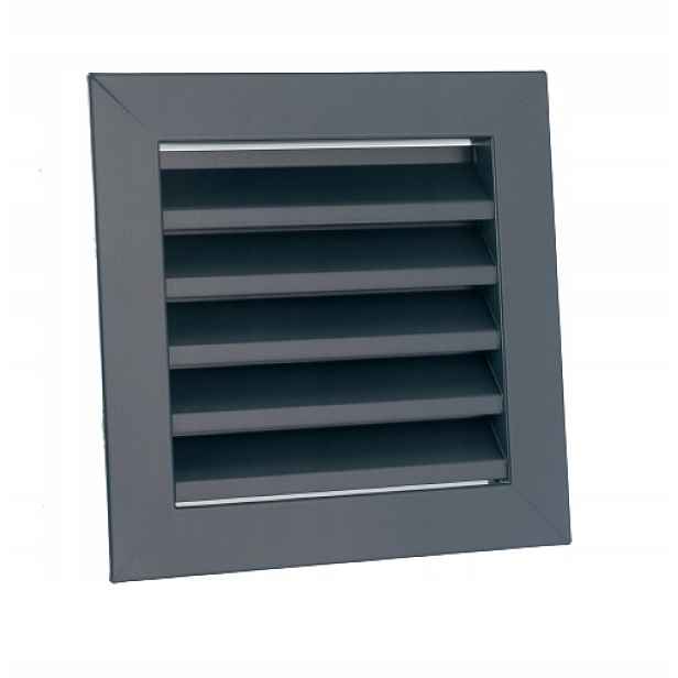 Ventilační mřížka kovová antracit 16x16 Pl