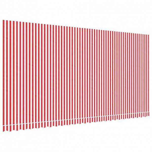 vidaXL Náhradní plachta na markýzu červená a bílá 600 x 300 cm polyesterová