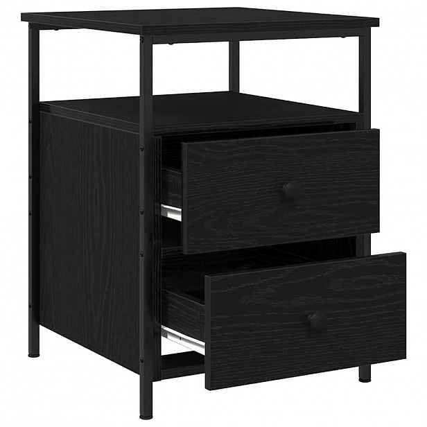 vidaXL Noční skříňka 2 ks Černý dub 34 x 35,5 x 50 cm Kompozitní dřevo