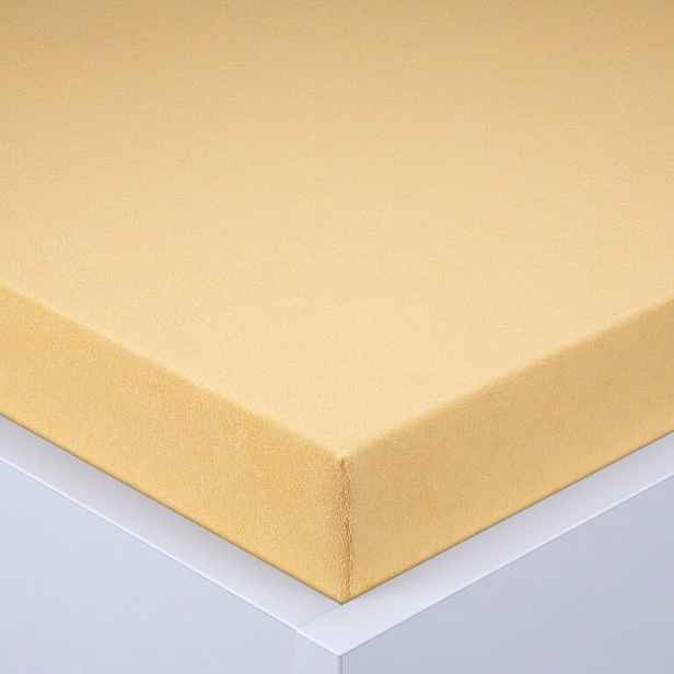 decoDoma Napínací prostěradlo froté EXCLUSIVE žluté 180 x 200 cm