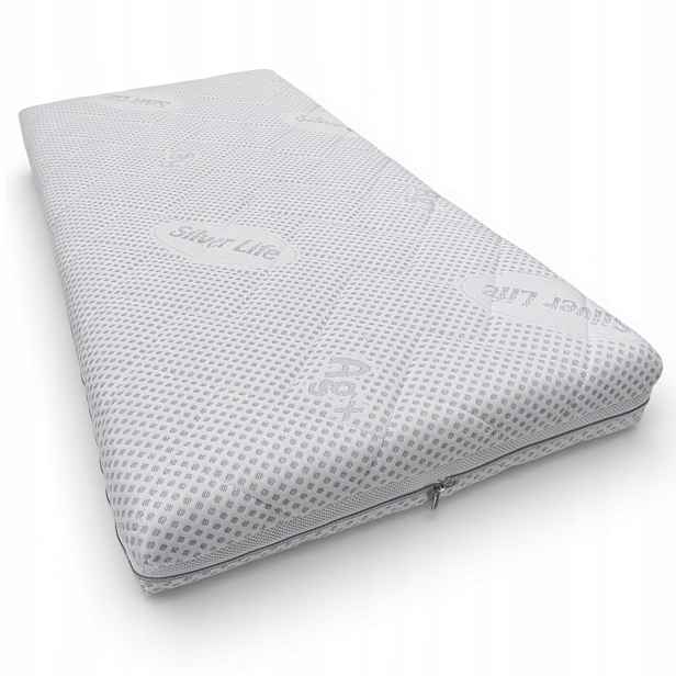 Obal na matrace prošívaný síťovaný 3D stříbrný zip 80x200 Silver Life