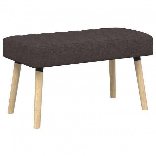 vidaXL Lavice s kanálovým prošíváním Tmavě hnědá 80 x 40 x 46 cm