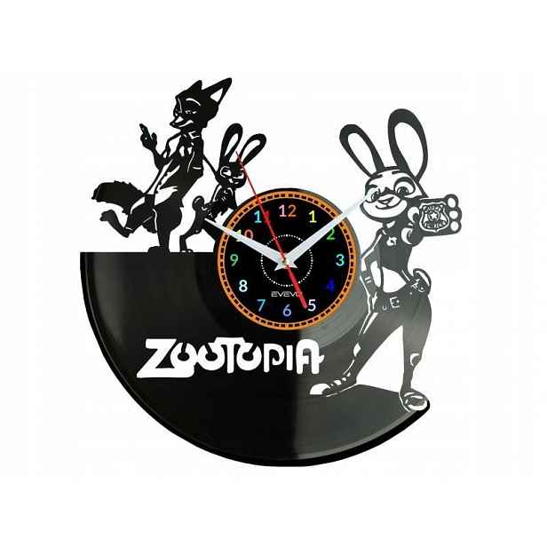 Zootopia Dárek Originální dekorace do domu Hodiny z vinylové desky