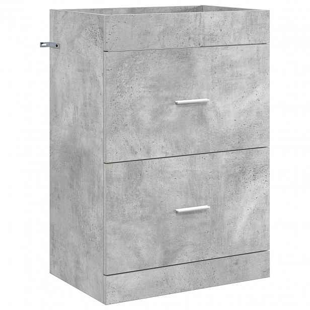 vidaXL Koupelnová skříňka pod umyvadlo Betonově šedá 56 x 37,5 x 81 cm