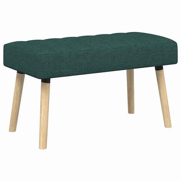 vidaXL Lavice s kanálovým prošíváním Tmavě zelená 80 x 40 x 46 cm