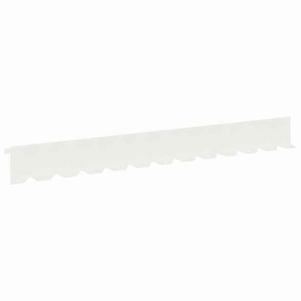 vidaXL Okraj trávníku 20 ks 102 x 10 x 4 cm Ocel Bílá