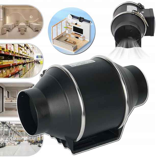 Kanálový Ventilátor 100 MM S Tichým Odtahem Pro Obchody S Hydroponiemi