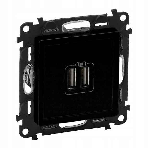 Legrand Usb zásuvka Valena Life 2xUSB-A 15W černá 756312