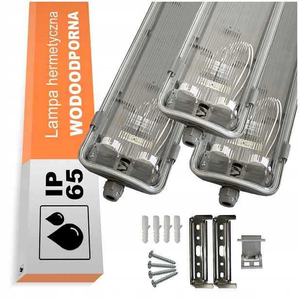 Set 3x Hermetická dílenská svítidla do garáže 2x120