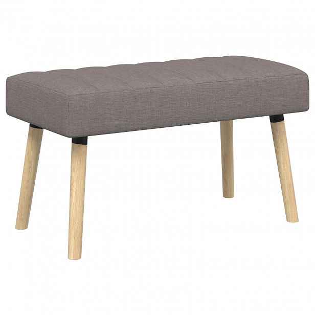 vidaXL Lavice s kanálovým prošíváním Taupe 80 x 40 x 46 cm Textil