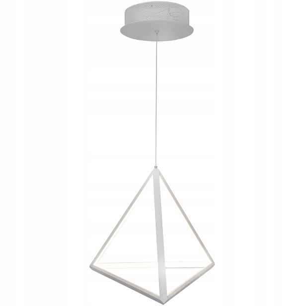 Závěsná Led lampa bílý trojúhelník moderní nad stůl teplé světlo Polux