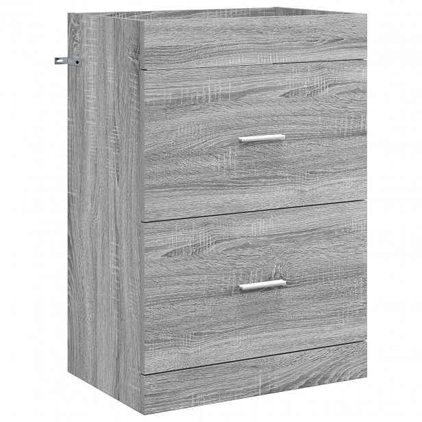 vidaXL Koupelnová skříňka pod umyvadlo Šedý Sonoma 56 x 37,5 x 81 cm