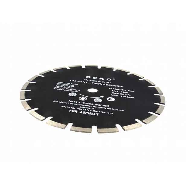 Diamantový kotouč pro řezání betonu 350 x 25,4 mm, asfalt Geko Profiesional