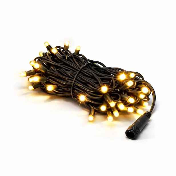 Easy Fix LED světelný řetěz, kontura, 5 m, venkovní, teple bílá s FLASH, 60 diod, černý kabel, IP67