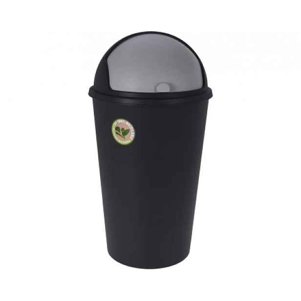 Odpadkový koš 25 l, černý, recyklovaný plast