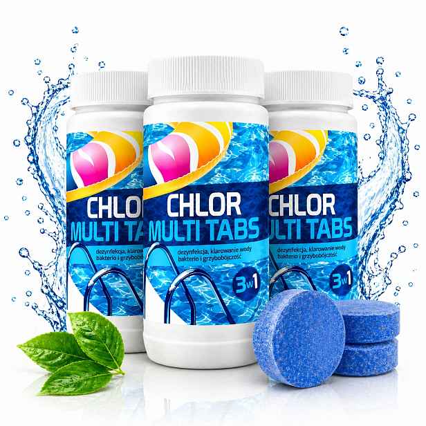 3x Chlor Šok Do Bazénu Granule Gamix 1 kg Bazénová chemie Dezinfekce Voda