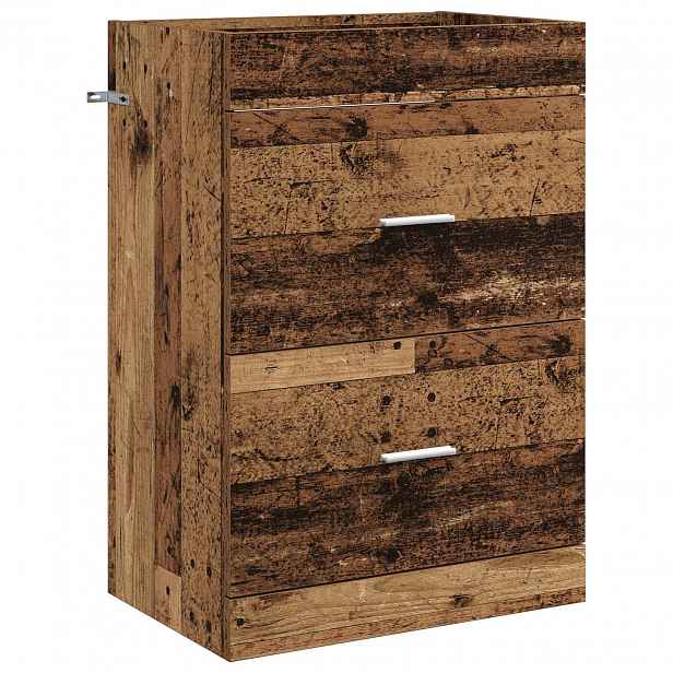 vidaXL Koupelnová skříňka pod umyvadlo Staré dřevo 56 x 37,5 x 81 cm