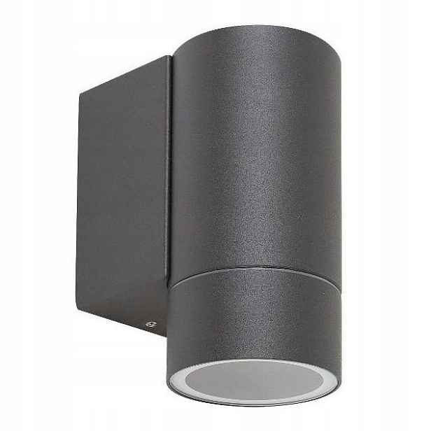 Antracitová tuba kulatá nástěnná lampa