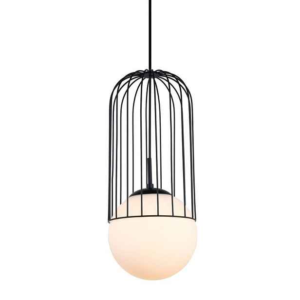 Lustr Závěsná lampa Černá Ocel 1xE27 Regulace výšky Matty Italux