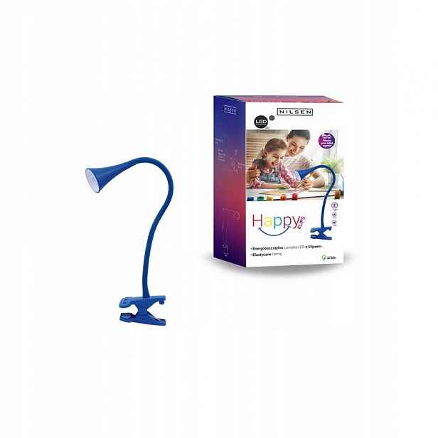 Nilsen Stolní Lampa S Led Klipem 2,5 W, Modrá Barva