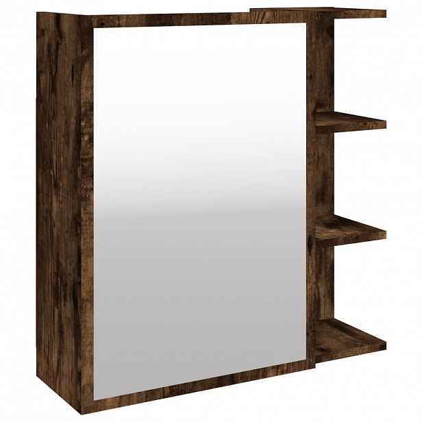 vidaXL Koupelnová zrcadlová skříňka kouřový dub 62,5 x 20,5 x 64 cm