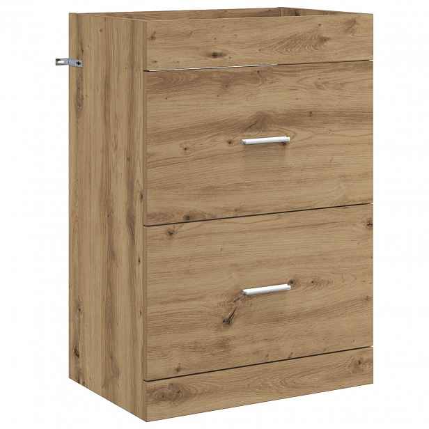 vidaXL Koupelnová skříňka pod umyvadlo Dub artisan 56 x 37,5 x 81 cm