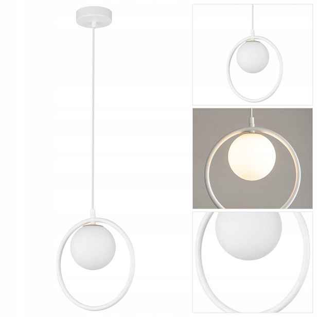 Bílá závěsná lampa Aqua moderní s regulací nad stůl Sigma Lighting