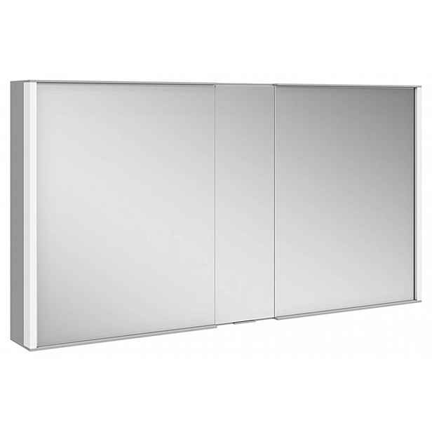 Keuco Royal Match - Zrcadlová skříňka s LED osvětlením, 130x70x16 cm, stříbrný elox 12805171311