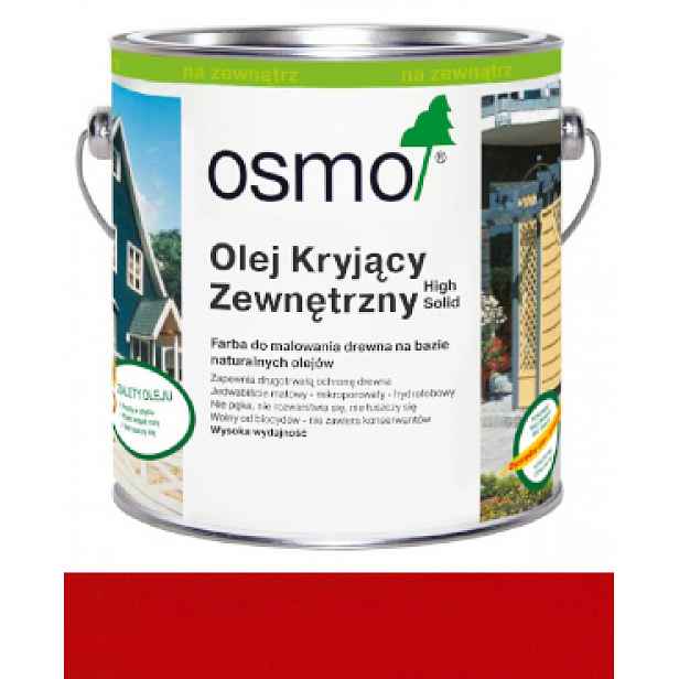 Osmo 2311 2,5L Vnější krycí olej na dřevo Karmínově červený