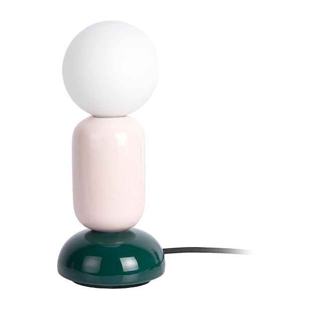 Tmavě zelená/světle růžová keramická stolní lampa (výška 27 cm) Firenze Tube – Leitmotiv