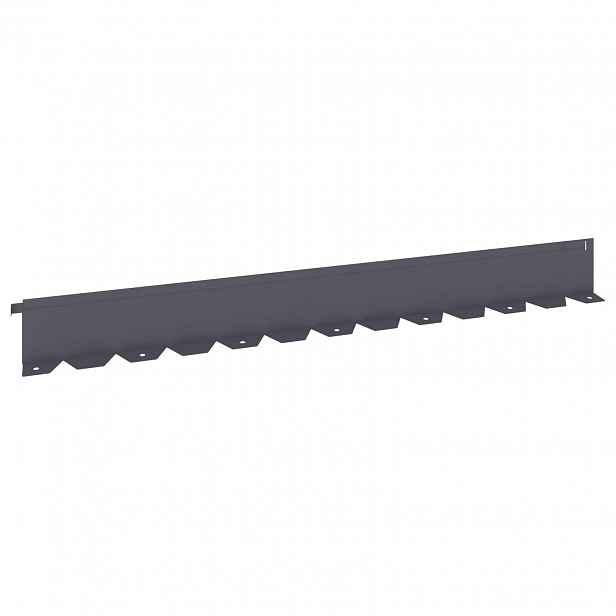 vidaXL Okraj trávníku 30 ks 102 x 10 x 4 cm Ocel Antracitová