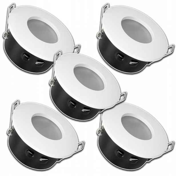 5xVODOTĚSNÉ Hermetické Stropní Svítidlo Halogen Ip 65 Zapuštěné