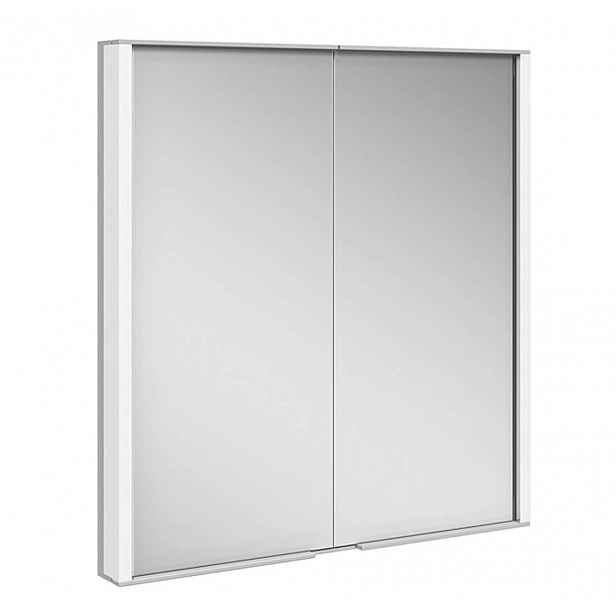 Keuco Royal Match - Zrcadlová skříňka s LED osvětlením, vestavná, 65x70x15 cm, stříbrný elox 12811171311